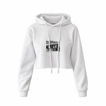 Led Zeppelin The Starship Crop Hoodie — Beyaz — Ön baskı