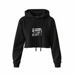 Led Zeppelin The Starship Crop Hoodie — Siyah — Ön baskı