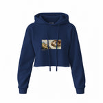 The Creation Crop Hoodie — Lacivert — Ön baskı