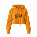 The Creation Crop Hoodie — Turuncu — Ön baskı