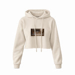 Son Akşam Yemeği Crop Hoodie — Krem — Ön baskı