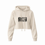 Guernica Crop Hoodie — Krem — Ön baskı