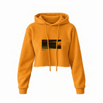 Nighthawks Crop Hoodie — Turuncu — Ön baskı