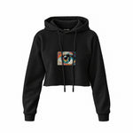 The Eye Crop Hoodie — Siyah — Ön baskı