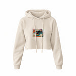 The Eye Crop Hoodie — Krem — Ön baskı