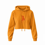 Hot Steps Crop Hoodie — Turuncu — Ön baskı