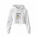 Onlyfans Crop Hoodie — Beyaz — Ön baskı