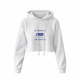 Call Of The Sea Crop Hoodie — Beyaz — Ön baskı