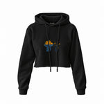 Dolce Calma Crop Hoodie — Siyah — Ön baskı