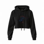 Sotto Il Sole Crop Hoodie — Siyah — Ön baskı