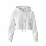 Mojito Crop Hoodie — Beyaz — Ön baskı