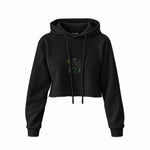 Mojito Crop Hoodie — Siyah — Ön baskı