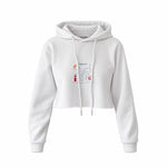Negroni Crop Hoodie — Beyaz — Ön baskı