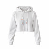 Negroni Crop Hoodie — Beyaz — Ön baskı