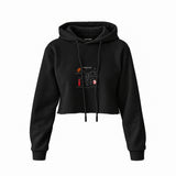 Negroni Crop Hoodie — Siyah — Ön baskı