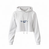 Salty Crop Hoodie — Beyaz — Ön baskı
