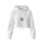Make Some Lemonade Crop Hoodie — Beyaz — Ön baskı