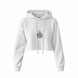 Make Some Lemonade Crop Hoodie — Beyaz — Ön baskı