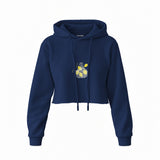 Make Some Lemonade Crop Hoodie — Lacivert — Ön baskı