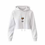 Aperitivo Crop Hoodie — Beyaz — Ön baskı