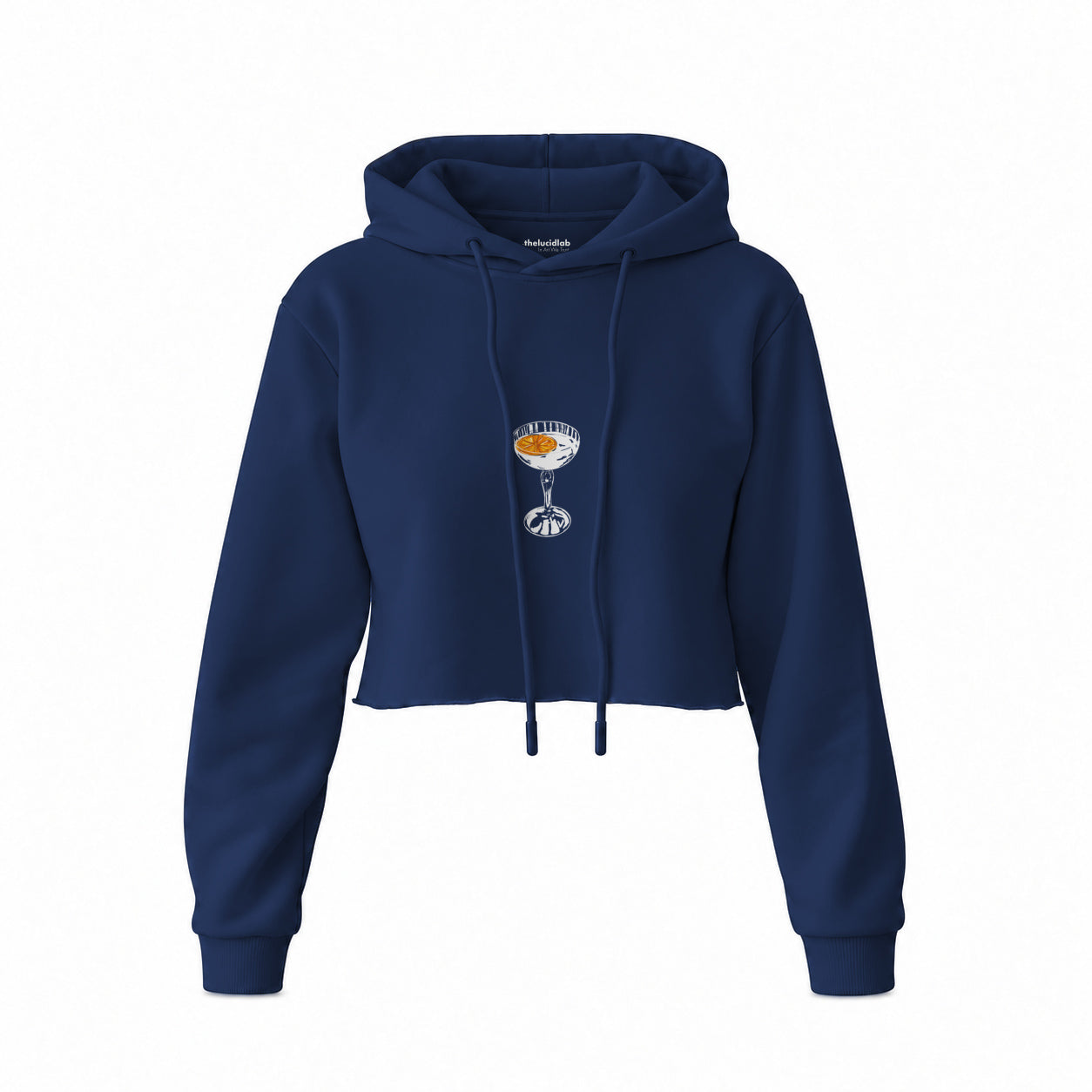 Aperitivo Crop Hoodie — Lacivert — Ön baskı