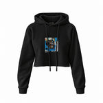 Untitled (1982) – Basquiat Crop Hoodie — Siyah — Ön baskı