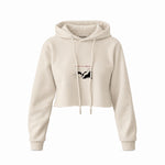 Breakfast of Champions Crop Hoodie — Krem — Ön baskı