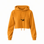 Breakfast of Champions Crop Hoodie — Turuncu — Ön baskı