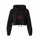 Toxic Queen Crop Hoodie — Siyah — Ön baskı