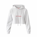 My Ex Is Gay Crop Hoodie — Beyaz — Ön baskı