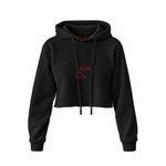 Sit On My Face Crop Hoodie — Siyah — Ön baskı