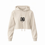 DO IT Crop Hoodie — Krem — Ön baskı