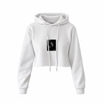 Michael Corleone Crop Hoodie — Beyaz — Ön baskı