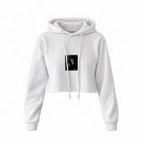 Michael Corleone Crop Hoodie — Beyaz — Ön baskı
