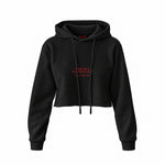 My Tits Crop Hoodie — Siyah — Ön baskı
