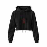 I Miss Is Extra Money Crop Hoodie — Siyah — Ön baskı