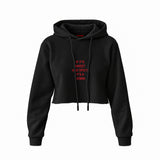 It's a Gemini Crop Hoodie — Siyah — Ön baskı