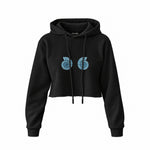 Shell Yeah Crop Hoodie — Siyah — Ön baskı