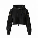 Sons Of Anarchy: Girl of Mayhem Crop Hoodie — Siyah — Ön baskı