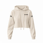 Sons Of Anarchy: Girl of Mayhem Crop Hoodie — Krem — Ön baskı