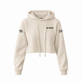 Sons Of Anarchy: Girl of Mayhem Crop Hoodie — Krem — Ön baskı