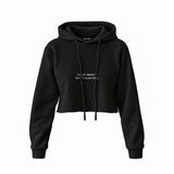 Always Real Crop Hoodie — Siyah — Ön baskı