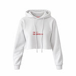 His Favorite Ex Crop Hoodie — Beyaz — Ön baskı