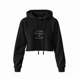 The Library Crop Hoodie — Siyah — Ön baskı