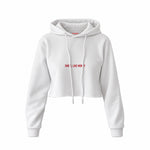 Smell Like Money Crop Hoodie — Beyaz — Ön baskı