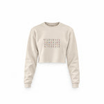 All Tracks / Formula 1 Pistleri Crop Sweatshirt — Krem — Ön baskı