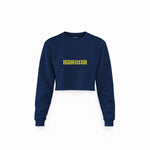 Hamilton / Ferrari Crop Sweatshirt — Lacivert — Ön baskı