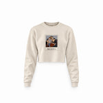 Friends Silüetli Crop Sweatshirt — Krem — Ön baskı