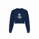 Rick It Crop Sweatshirt — Lacivert — Ön baskı