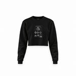 Arc Reactor Crop Sweatshirt — Siyah — Ön baskı